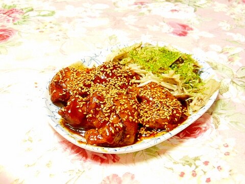 ❤鶏照り焼き＆２種のキノコソテー添え❤